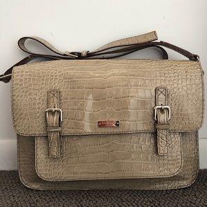 🐊 Kate spade patent crocodile leather messenger